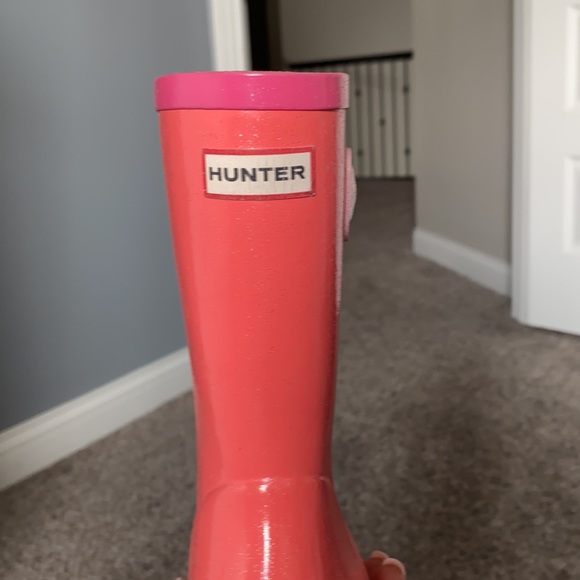 🔴SOLD🔴Girls Pink Hunter Boots US size 13 - Picture 4 of 5